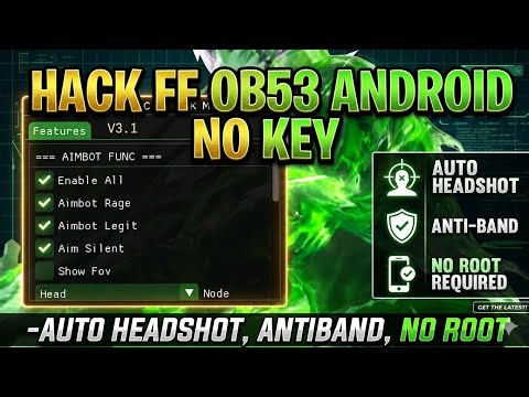 HACK FF OB53 ANDROID MENU MỚI NHẤT NO KEY | MOD MENU OB53 NO KEY - AUTO HEADSHOT, ANTIBAND, NO ROOT