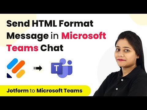 How to Send Message in HTML Format in Microsoft Teams Chat - Jotform Microsoft Teams Integration