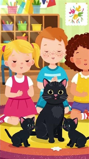 if kallo was a school teacher 😻🥰 (generated by Ai) #poem #catcartoon #blackcat #petcare