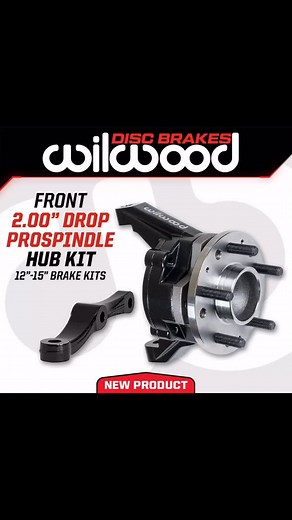 Wilwood’s new precision-engineered 2.00” Drop Front ProSpindle Hub kit is a vehicle builder’s best friend as it incorporates a multitude of advanced features. Based on the popular Mustang II-style spindle blueprint, this forged Aluminum 2” drop front spindle with hub provides a durable and safe method to improve handling and allows for a wide range of fitment on hot rods, street rods, kit cars, drag cars and other custom or competition vehicles. Features include a 2.00” drop lowering the front s