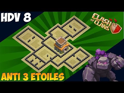 HDV 8 GDC anti 3 étoiles 2021 avec LIEN | VICTOIRE EN GUERRES DE CLAN | Clash of Clans