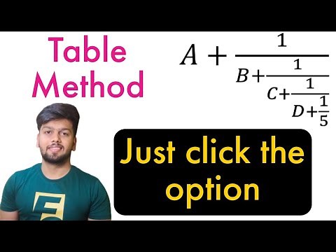 TABLE METHOD IN ALGEBRA !