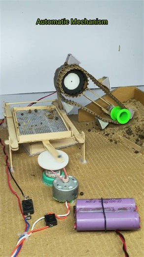 Automatic mechanism system #project #dcmotor #science