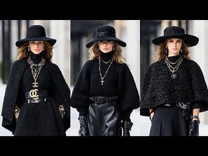 CHANEL-Inspired Fall-Winter 2025/2026 with Parisian All Black Elegance and Modern Chic Style