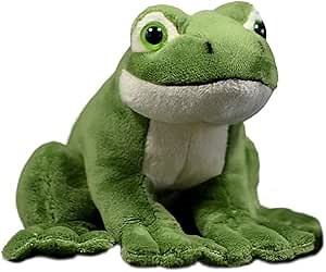 Nohito Kawaii Realistic Frog Plush Toy Simulation Green Frog Stuffed Animal Lifelike Amphibian Reptilian Plushie Pillow Toys Home Decoration 6.2" Long (Green Frog)