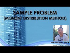 MOMENT DISTRIBUTION METHOD | SAMPLE PROBLEM