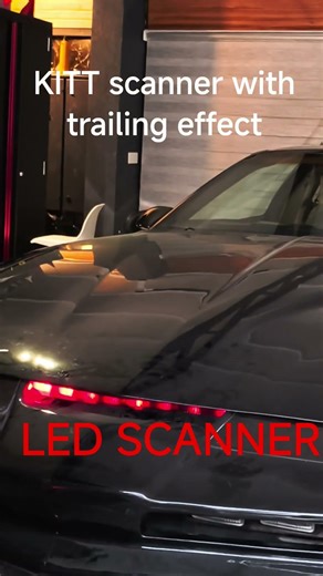 Testing my own DIY scanner with LED and trailing effect. #knightrider #kitt #scanner #LED