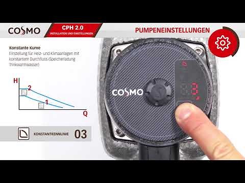 COSMO CPH 2.0 – Pumpeneinstellungen