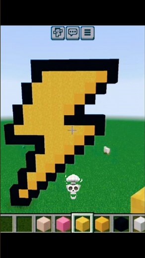 How to make Lightning Bolt Pixel Art in Minecraft! ⚡️ #Minecraft #tutorial #lightningbolts