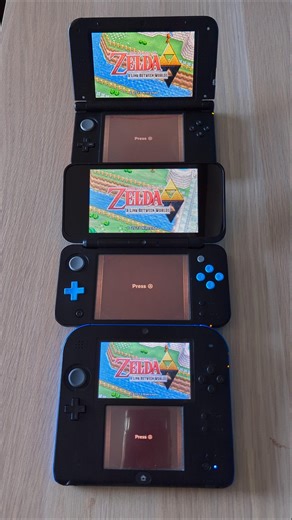 Zelda A Link Between Worlds- Nintendo 3DS XL vs New 2DS XL vs 2DS Speed Comparison