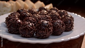 The traditional Brazilian party candy, the chocolate Brigadeiro