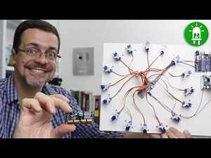 Super module for Arduino! Controls 16 servos with two wires on Arduino!