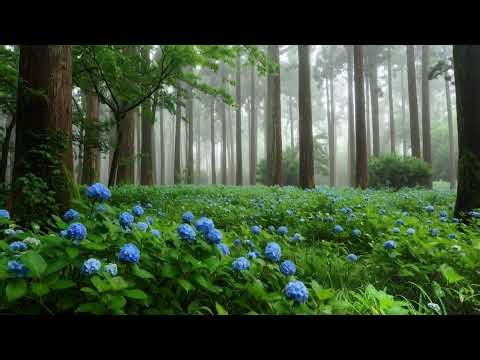 Spring Morning Bird Songs with Vibrant Blue Flowers | Natural Sounds for Relaxation & Focus