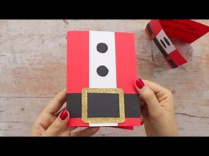 Homemade Christmas Card for Kids - simple Santa card