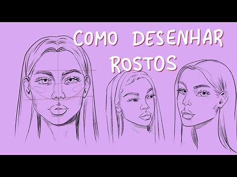 TUTORIAL DE COMO DESENHAR ROSTOS | PASSO A PASSO DE ROSTOS FEMININOS