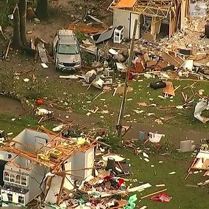 72K views · 2.9K reactions | Aerial footage shows homes destroyed in Polk County, Texas, after a deadly EF-2 tornado struck the region. https://abcn.ws/2RZdU7m | ABC News | Facebook