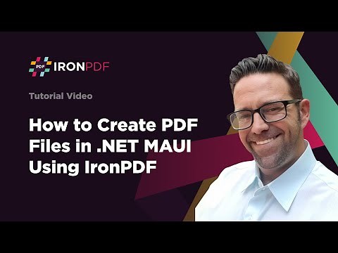 How to Create PDF Files in .NET MAUI Using IronPDF