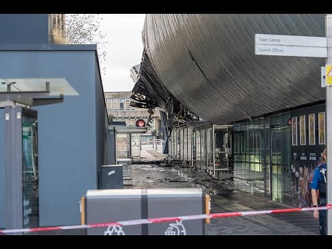 £16 Million Slough Bus station fire aftermath 4K