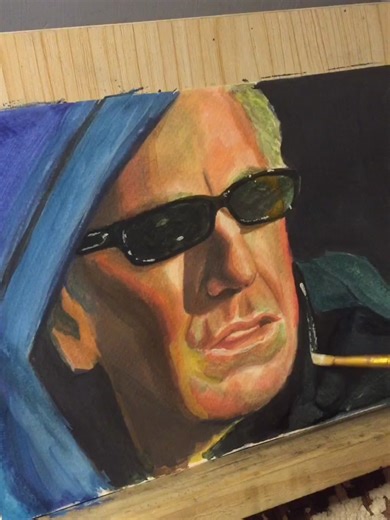 Alan Rickman Art Painting Process