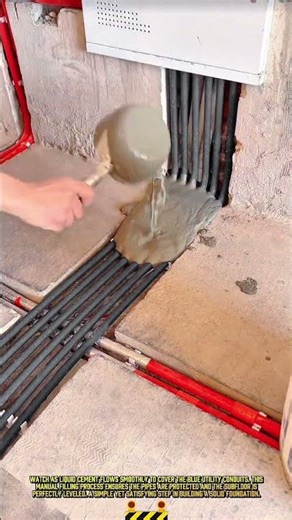 Best of Cement Filling Process for Underground Conduit Protection #dailywork #flooring