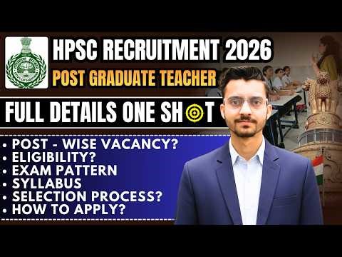 HPSC PGT Computer Science Recruitment 2026 | Vacancy, Eligibility, Syllabus & Salary Full Details