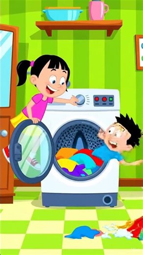 Funny Washing Machine Prank😂 #cartoon #funny #shorts #aianimation #aitoon #spin #ai #aipower #comedy