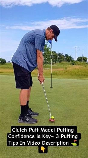 Clutch Putt Made! Putting Confidence is Key – 3 Putting Tips In Description ⛳🔥 #golftips