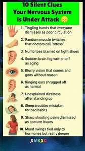 🧠 10 Silent Clues Your Nervous System is Under Attack 😞 #NervousSystem #BrainHealth #NerveDamage