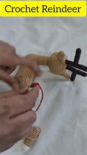 crochet Reindeer tutorial ❤️ #shorts #ytshorts #trending #viral #india #christmas #Reindeer