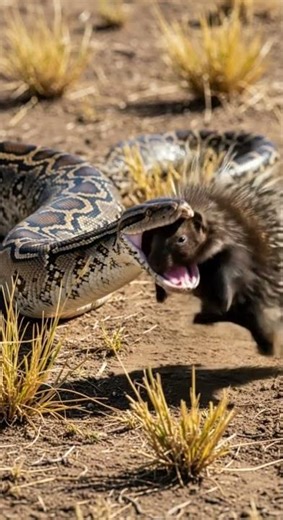 Giant Python Attacks a Porcupine Unbelievable Battle Caught on Camera #wildlife #python #nature