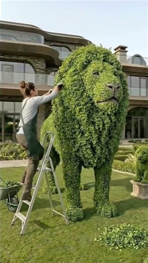 I Built a Giant Lion Topiary on a Luxury Lawn 🦁🌿