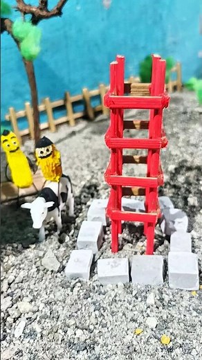 Satisfying Miniature Construction: Building the Pillars!🤯#shorts