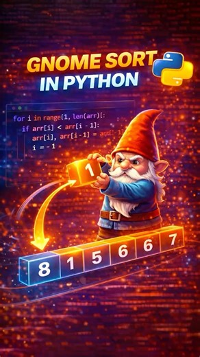 Understand Gnome Sort in the Simplest Way #shorts #youtubeshorts #viral #python