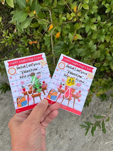 Super Cute Desk Pets / Valentine Day Classroom Exchange / Mini Animal Buddy / Small Desk Animal / Desk Pet Adoption Certificate - Etsy