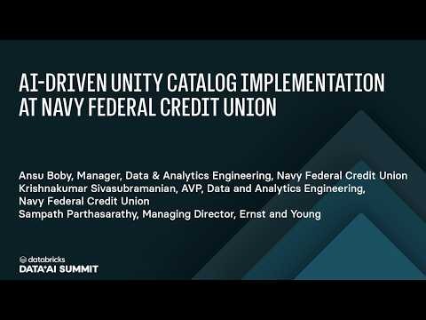 AI-Driven Unity Catalog Implementation at Navy Federal Credit Union