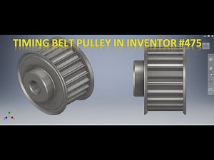 Timing Belt Pulley in Inventor || Inventor Tutorial || Autodesk Inventor 3d drawing tutorial || 3d