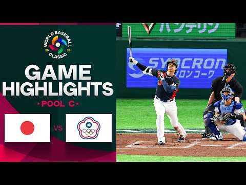 Japan vs. Chinese Taipei 2026 World Baseball Classic | Game Highlights