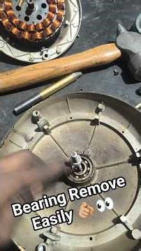 How to remove ceiling fan bearing without puller|Fan repair and helped plier and nut bolt 🔩🫵🏼#shorts