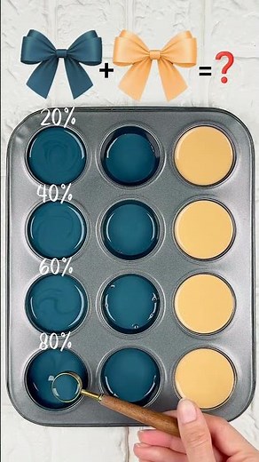 Color Mixing Magic | Gold & Deep Blue Palette ✨ | Relaxing Color Blend #colormixing #colormix