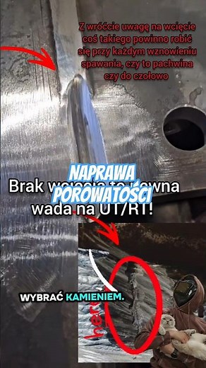 Pory w spoinie? 🛑 Zobacz, jak prawidłowo wyciąć wadę i przygotować wcięcie! 🛠️ #spawanie #welding