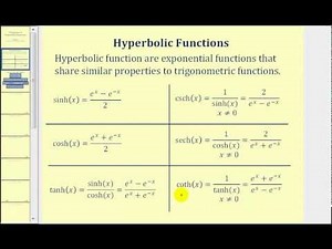Prove a Property of Hyperbolic Functions: (sinh(x))^2 - (cosh(x))^2 = 1
