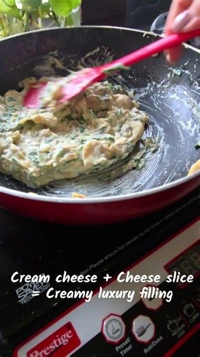 Crispy Spring Roll Sheet Triangle Puffs | Air Fry & Deep Fry Snack | Mushroom Spinach Cheese Filling