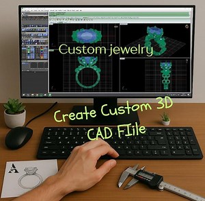 3D Design , CAD File , CAD Jewelry Design, Custom Jewelry Design, CAD Jewelry Design Service, Customized 3D Design - Etsy