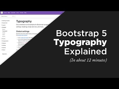 Bootstrap 5 Typography Explained // How does typography work in bootstrap?