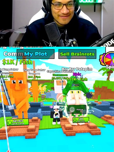 أول تجربة لصيد Brainrot نادر في روبلوكس