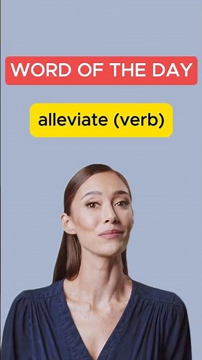 What does "alleviate" mean? #english #learnenglish #wordoftheday #englishvocabulary