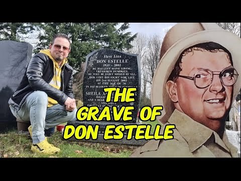 The Grave of Don Estelle. Gunner 'Lofty' Sugden in It Ain't Half Hot Mum. BBC 1970s Comedy. Rochdale