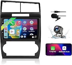 Android 13 Car Radio Stereo Compatible with Dodge Charger/Magnum 2005 2006 2007, 9 inch 2+64GB Car Stereo with CarPlay Android Auto Mirrorlink GPS Navigation Backup Camera
