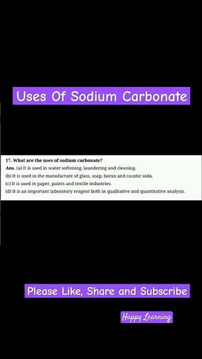 Uses Of Sodium Carbonate | Science