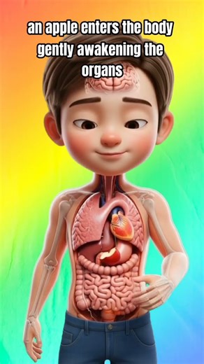 What Happens When You Eat an Apple? 🍎 #bodyinside #humanbody